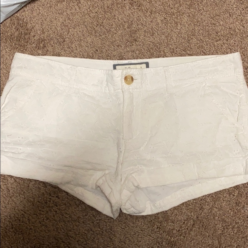 White Abercrombie shorts